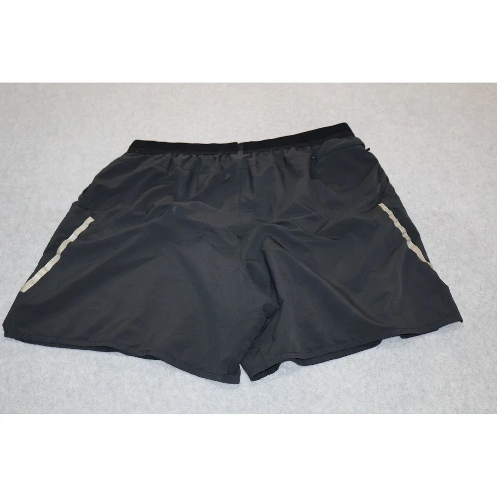 Nike Running Shorts Gym Mens XL Black Dri-Fit Reflective Athletic 6